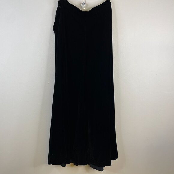 Ralph Lauren Vintage Womens Old Money Velvet Maxi Full Skirt 8 Circle Hong Kong - Picture 4 of 9